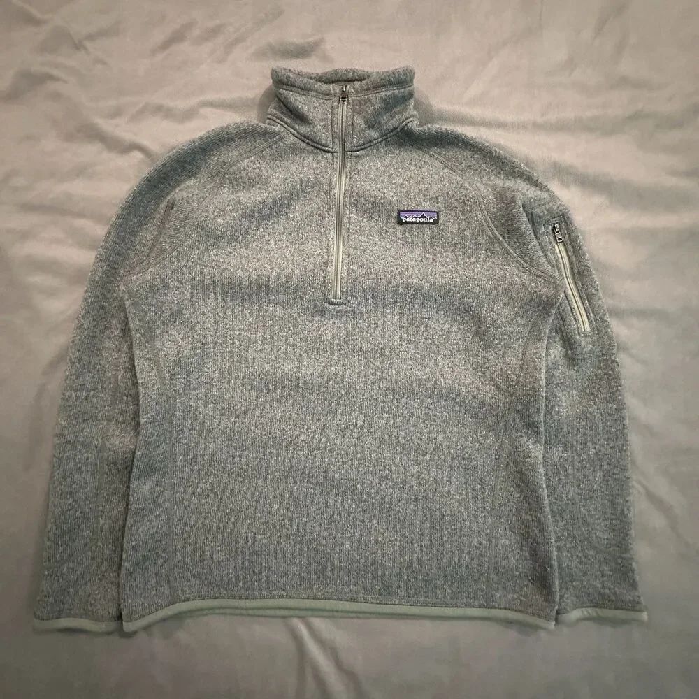 Patagonia Better Sweater Women M Quarter Zip Fleece Long Sleeve Knit Pullover